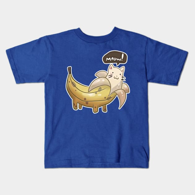 Banana Kitty Kids T-Shirt by saradaboru